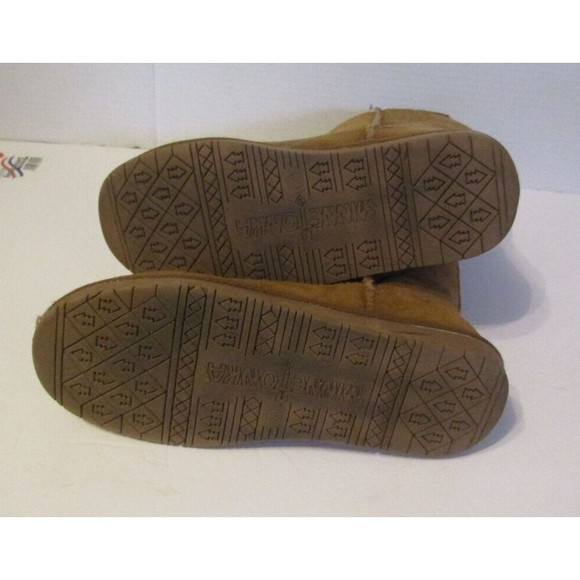 Minnetonka Olympia Brown Suede Sheepskin Boots Womens Size 10 - Picture 8 of 8